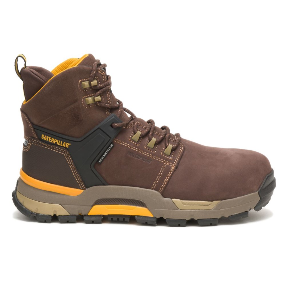 Caterpillar Edge Waterproof Nano Toe Miesten Turvakengät kahvi (WUNAH)